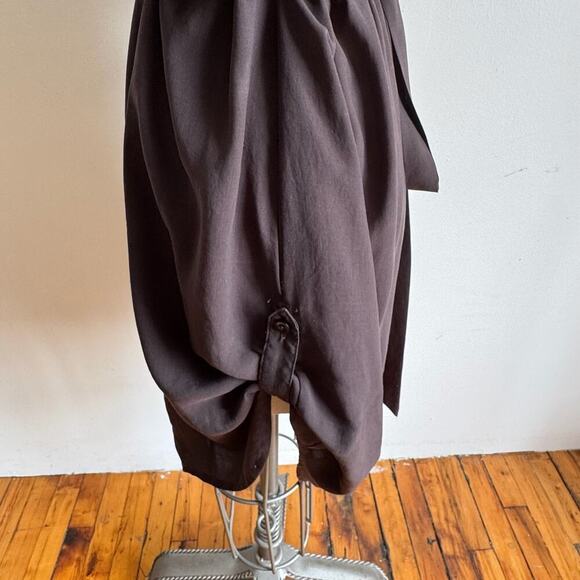 ALICE + OLIVIA Minimalist Brown Shirt Dress - Picture 8 of 10